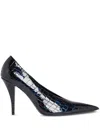 Retroféte Coniter Semi Choked Pump In Blue