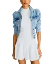 Retroféte Tasha Puff-sleeve Denim Jacket