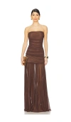 Retroféte Adele Sleeveless Dress In Burgundy