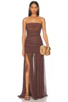 Retroféte Adele Dress In Dark Chocolate