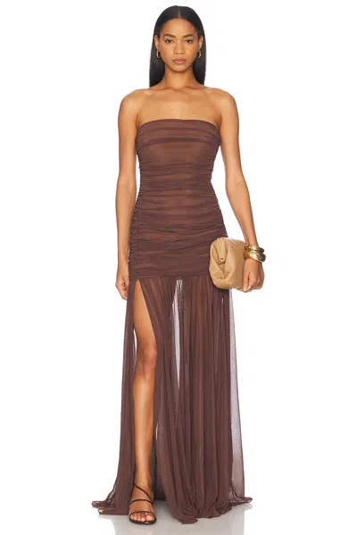 Retroféte Adele Dress In Dark Chocolate