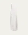 Retroféte Alessia Mixed Media Dress In White