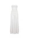 Retroféte Adele Strapless Maxi Dress In White