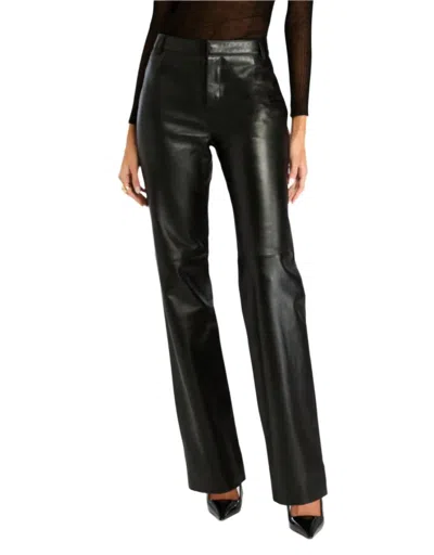 RETROFÉTE ADELINA LEATHER PANT IN BLACK