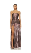 Retroféte Aelita Dress In Brown