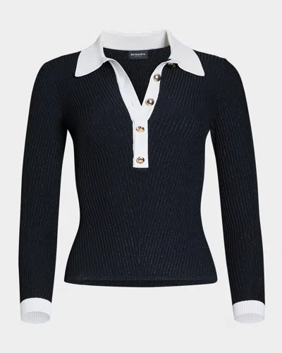 Retroféte Agata Metallic Knit Top