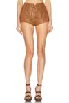 Retroféte Agda Shorts In Leather Color Leather In Brown