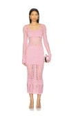Retroféte Airie Dress In Metallic Peony