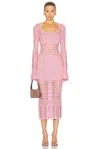 Retroféte Airie Dress In Metallic Peony