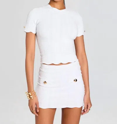 Retroféte Aisha Knit Top In Optic White