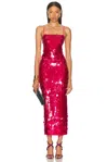 Retroféte Alana Sequin Dress In Cerise