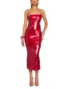 Retroféte Alana Sequin Dress In Cerise In Cerise