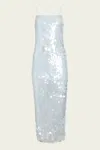 Retroféte Alana Sequin Dress In Ice Blue