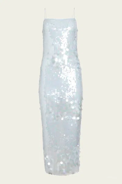 Retroféte Alana Sequin Dress In Ice Blue
