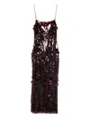 Retroféte Alana Sequin Strap Midi Dress In Animal Print