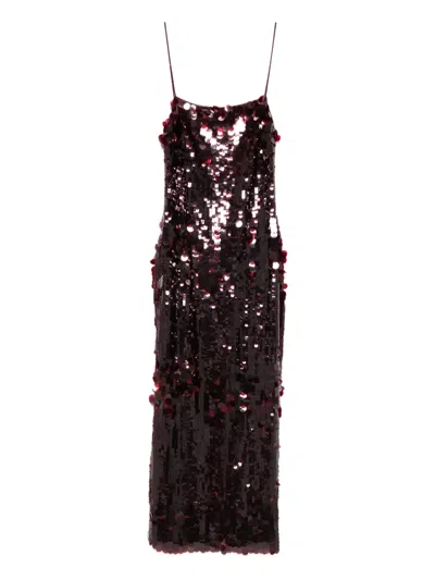 Retroféte Alana Sequin Strap Midi Dress In Animal Print