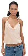 Retroféte Alba Beaded-halter Top In White