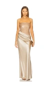Retroféte Alexandra Dress In 拿铁咖啡色