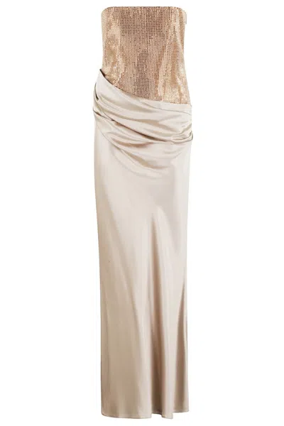 Retroféte Alexandra Fitted Satin Dress