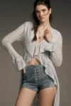 Retroféte Aleyna Lace-up Paneled Denim Shorts