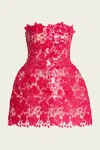 Retroféte Alira Strapless Sequined Lace Mini Dress