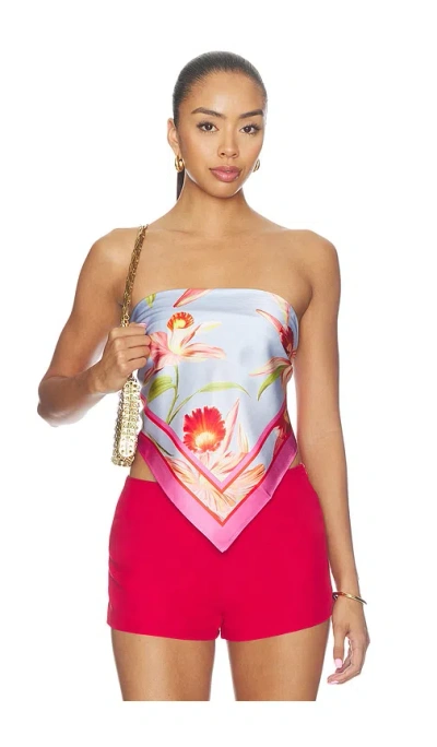 Retroféte Alivia Silk Top In Multi