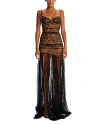 Retroféte Aliza Sheer Lace Overlay Sweetheart Dress In Black