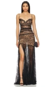Retroféte Aliza Sheer Lace Overlay Sweetheart Dress In Black