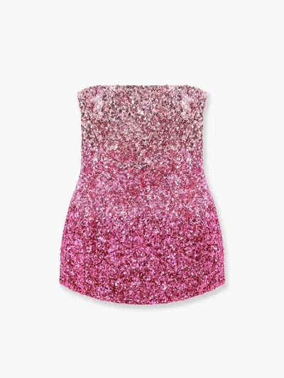 Retroféte All-over Sequins Mini Dress In Pink