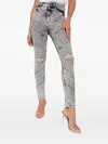 Retroféte Allegra Distressed Jeans In Gray