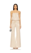 Retroféte Allie Jumpsuit In Metallic Neutral