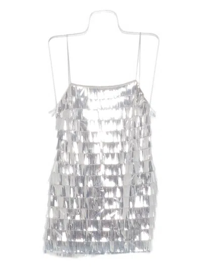 Retroféte Amalie Mini Dress In Silver