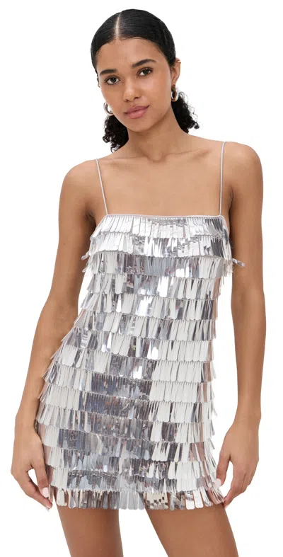 Retroféte Amalie Sequin Dress Silver Cloud