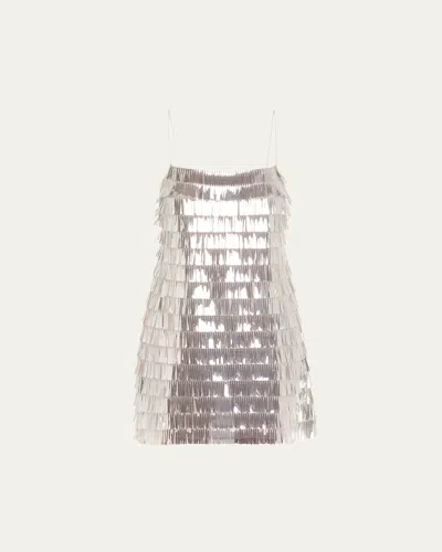 Retroféte Amalie Sequined Mini Dress In Silver
