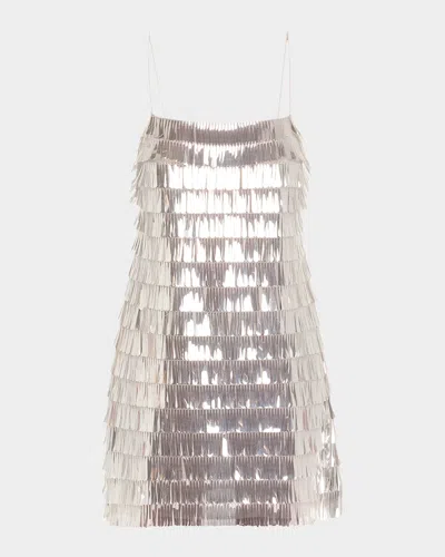 Retroféte Amalie Sequined Mini Dress In Silver