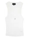 Retroféte Amani Ribbed Embellishment Tank In White