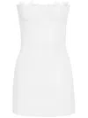Retroféte Amberly Strapless Leather Minidress In White