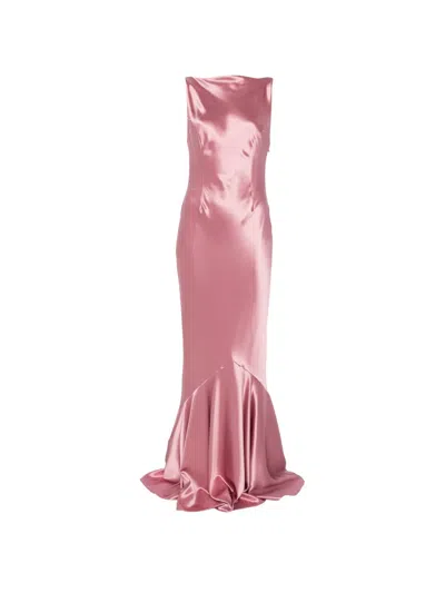 Retroféte Ambrosia Gown Dress In Pink