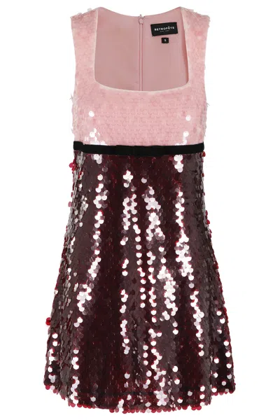 Retroféte Amethyst Sequin Dress In Multi