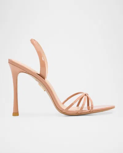 Retroféte Anabel 105mm Leather Slingback Sandals In Brown