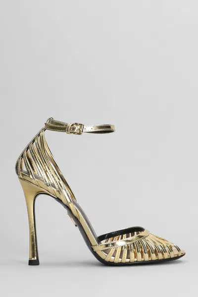 Retroféte Analu Sandals In Gold Leather