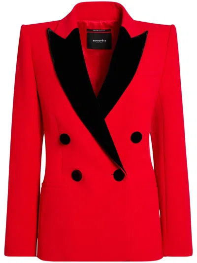 Retroféte Angelica Blazer Dress In Cardinal In Red