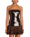 Retroféte Anika Sequin Bubble Dress In Brown