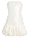 Retroféte Anika Sequin-embellished Mini Dress In Neutral
