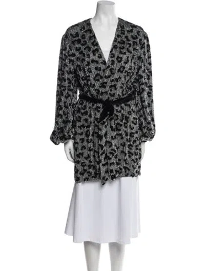 Pre-owned Retroféte Animal Print Evening Jacket In Silver
