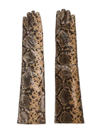 Pre-owned Retroféte Animal Print Gloves W/tags In Neutral