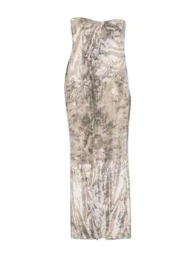 Pre-owned Retroféte Animal Print Long Dress W/ Tags In Gray