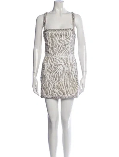 Pre-owned Retroféte Animal Print Mini Dress In Neutrals
