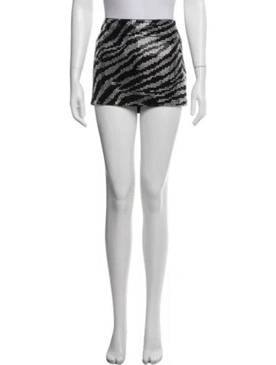 Pre-owned Retroféte Animal Print Mini Skirt W/ Tags In White