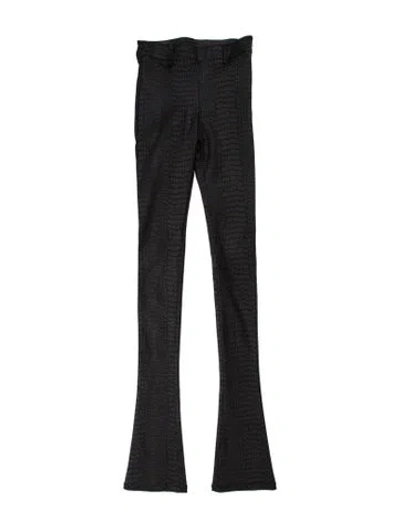Pre-owned Retroféte Animal Print Straight Leg Pants In Black